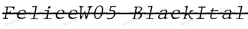 FeliceW05 BlackItali字体转换